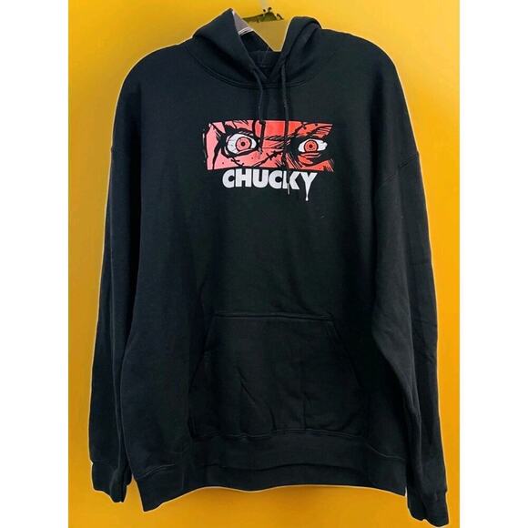 Gildan Other - Chucky Doll Let's Be Friends Black Hoodie Hooded Sweatshirt Medium A121 Nice